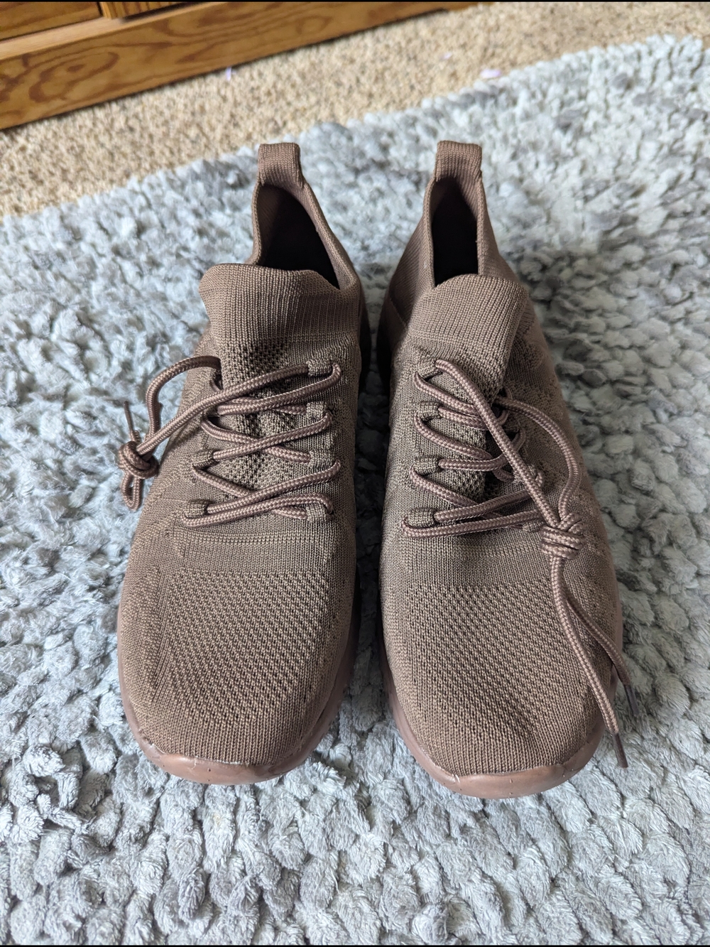Women's Knit Slip-On Sneakers in Brown